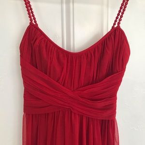 Lovely London Times red dress with bead straps sz4